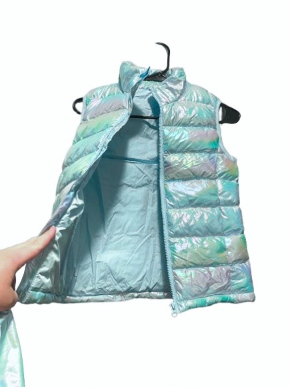 Cutemile Kids Puffer Vest Teal Iridescent Size Medium/7 - 8 Years - Brand New - Picture 2 of 12
